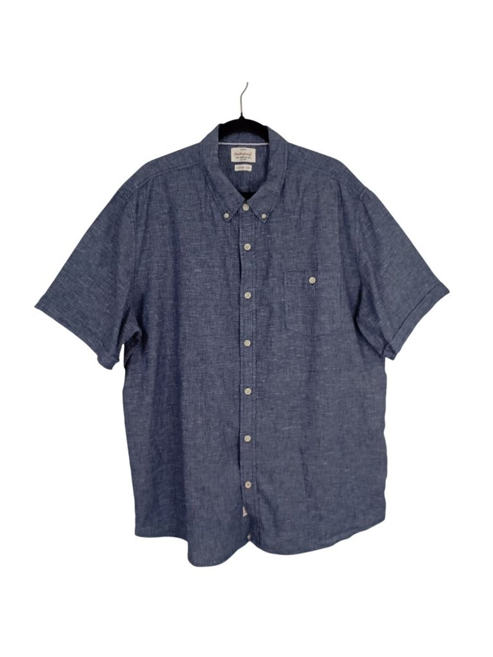 Weatherproof Vintage Button-Up Shirt Mens Washable Linen Blend Size XL